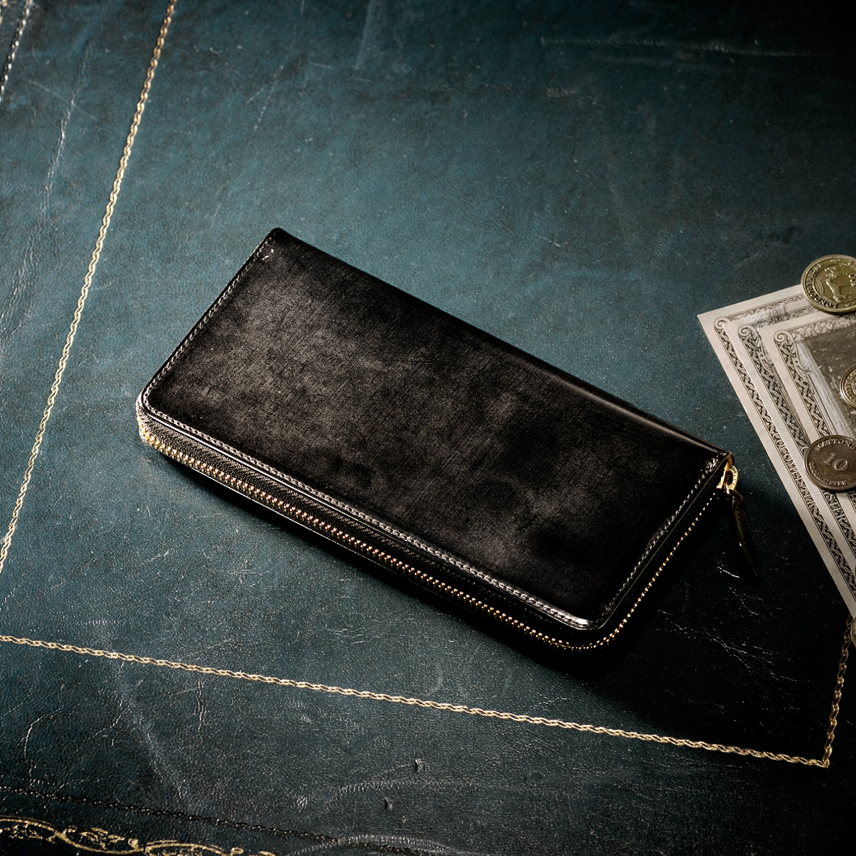 爆買い好評ココマイスター 長財布 Mattone Volta Wallet マットーネ ヴォルタウォレット 二つ折り イントレチャート 茶 COCOMEISTER 財布W5508☆ 長財布（小銭入れなし）