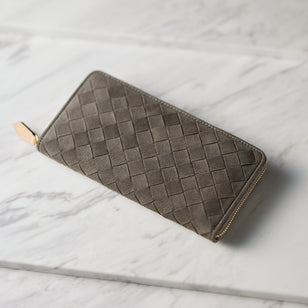 オールドメッシュ ラウンドジップ長財布