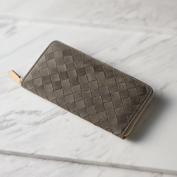 オールドメッシュ ラウンドジップ長財布