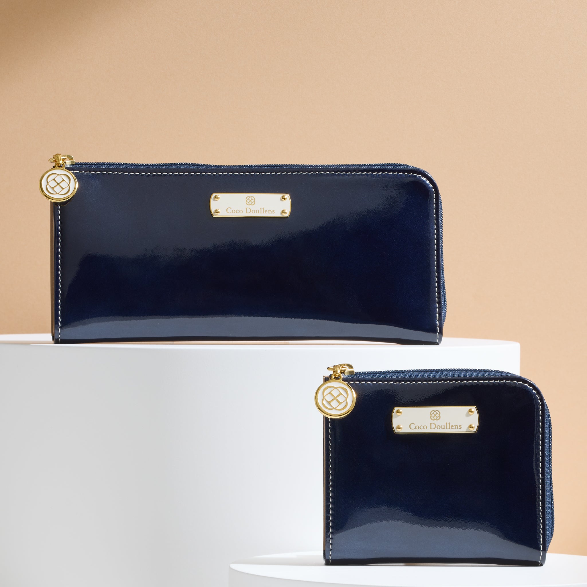エナメルレザー・かぶせ（長財布）  ETOILE BLUE SHiME 【正規販売店】SHiME FLOWER アジネスエナメル 長財布 ［シィメ