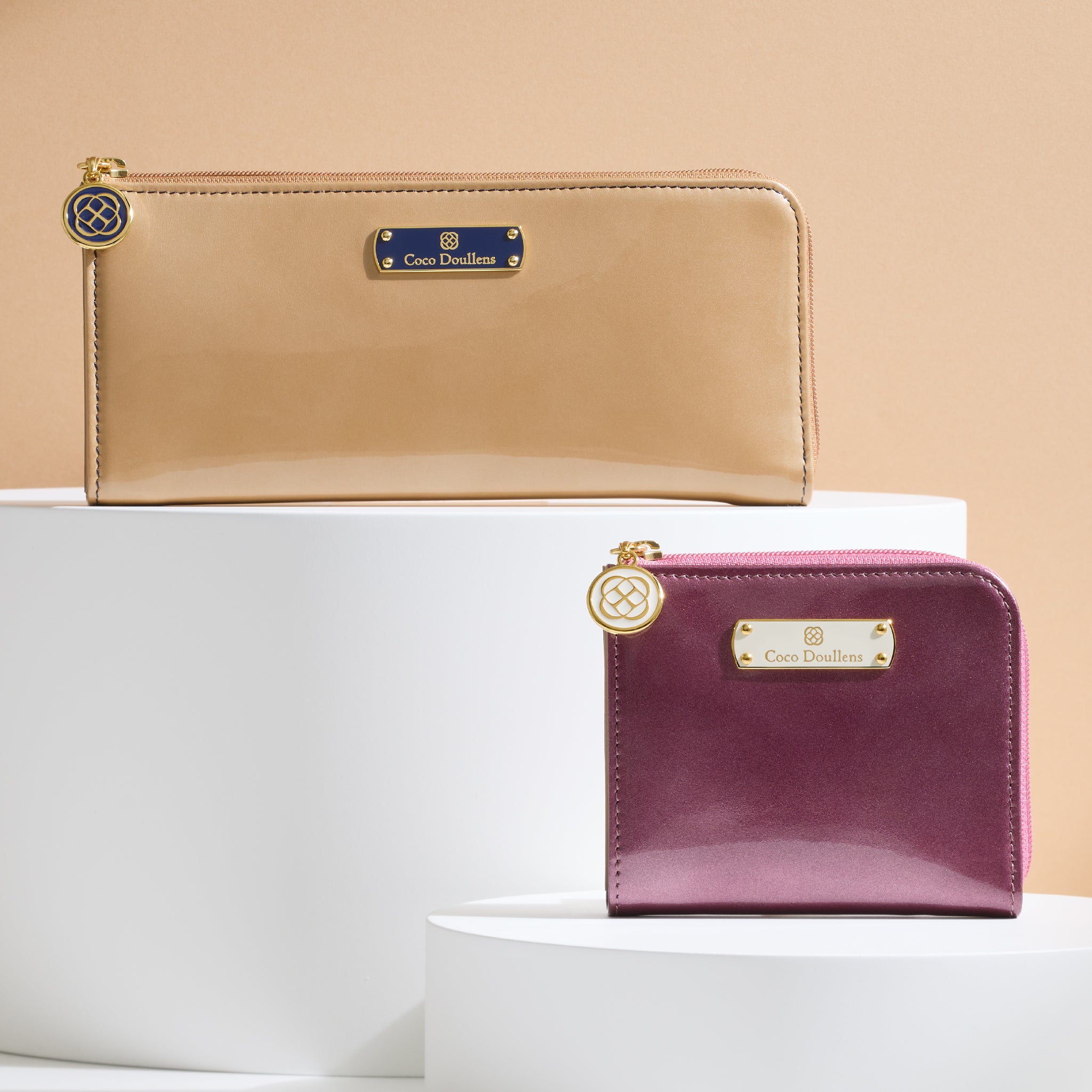 COCO DOULLENS財布 マノンエナメル シャンパングレージュ マノン エナメル