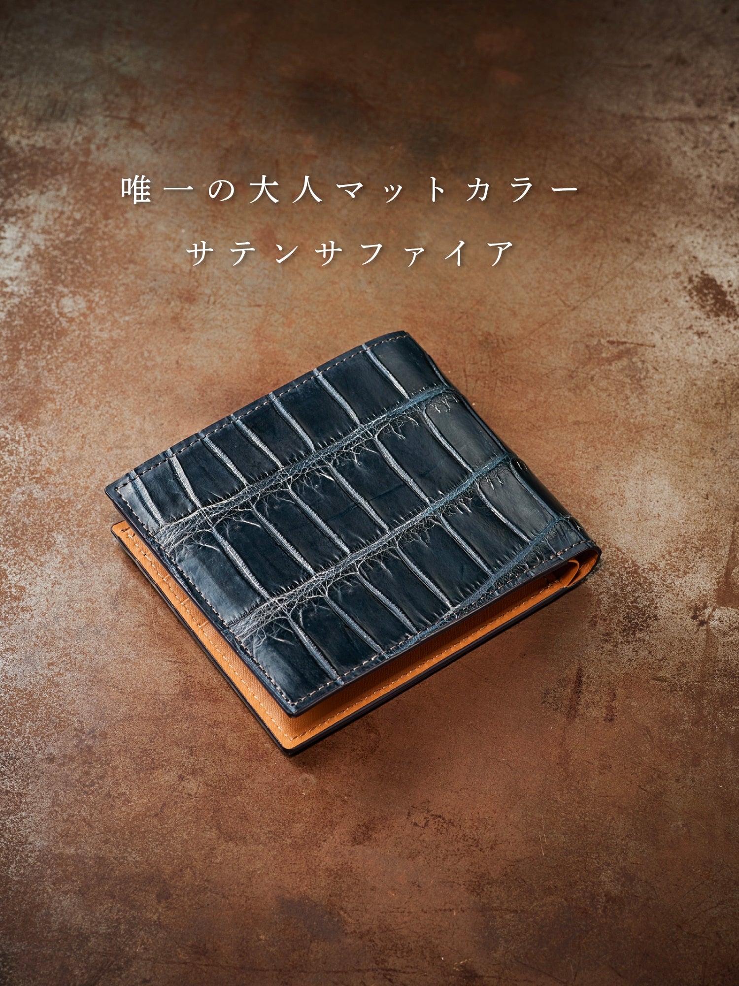 クロコダイル箔押し美品！ クロコダイル ポリメラス
