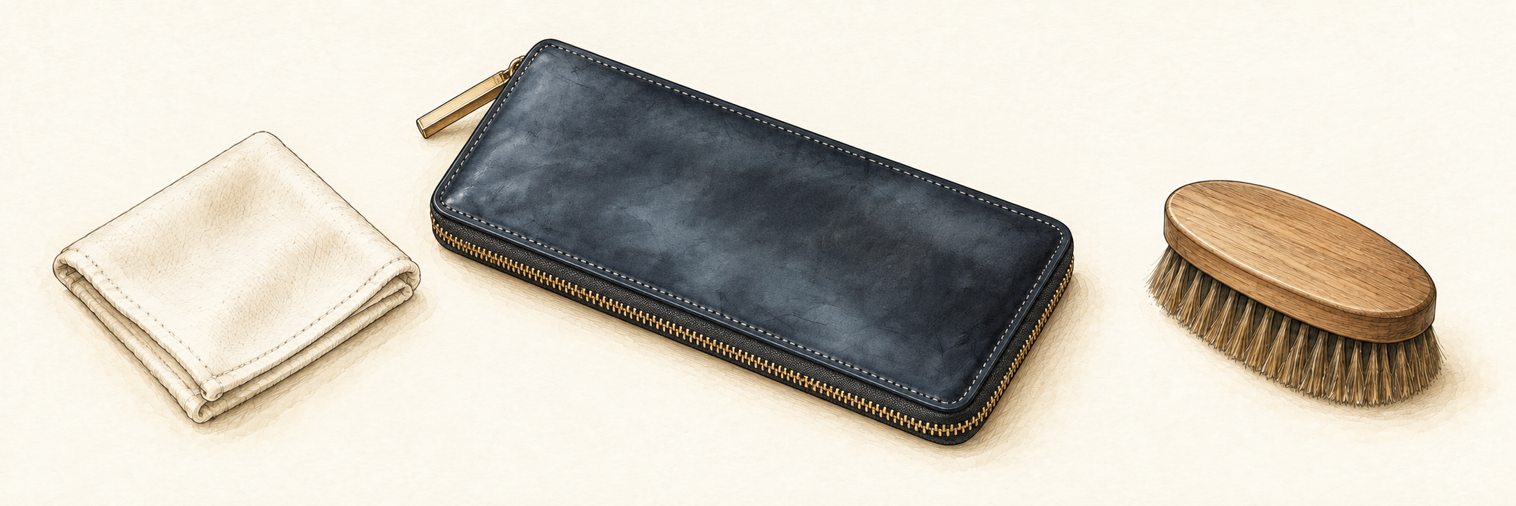 コードバンクラシック キングフィッシャーのお手入れイラスト